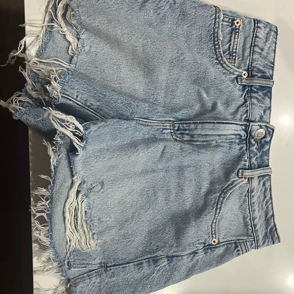 Garage Light Blue Jean Shorts